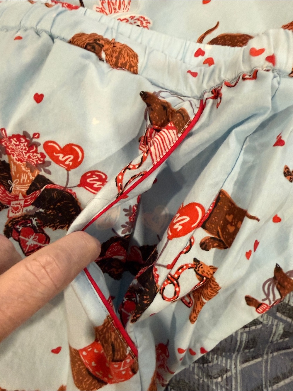 Printfresh Blue Short-Sleeve Pajama Set Organic Cotton 3 quarter length pants - Picture 8 of 11